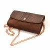 YS Handbags Terion Brown Suede & Python