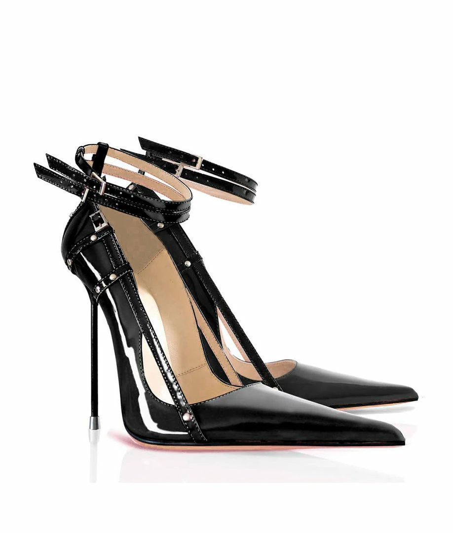 Vicenzo Rossi Shoes Traze Black Patent