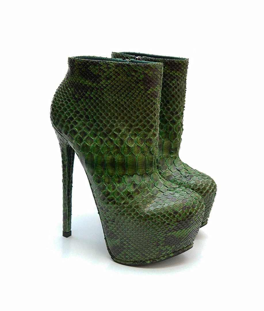YS Boots Tremol Green Python
