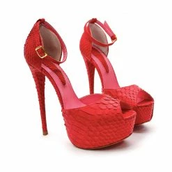 YS Shoes Tycas Red Python