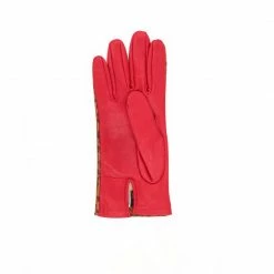 Ada De Angela Gloves Ponte Leopard And Red