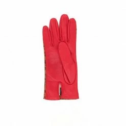 Ada De Angela Gloves Ponte Leopard And Red
