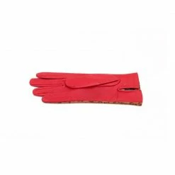 Ada De Angela Gloves Ponte Leopard And Red