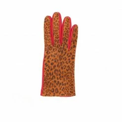 Ada De Angela Gloves Ponte Leopard And Red