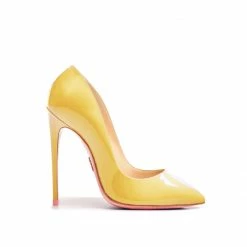 Ada De Angela Shoes Alhena Yellow Patent