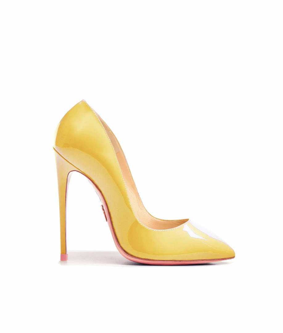 Ada De Angela Shoes Alhena Yellow Patent