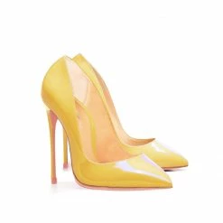 Ada De Angela Shoes Alhena Yellow Patent