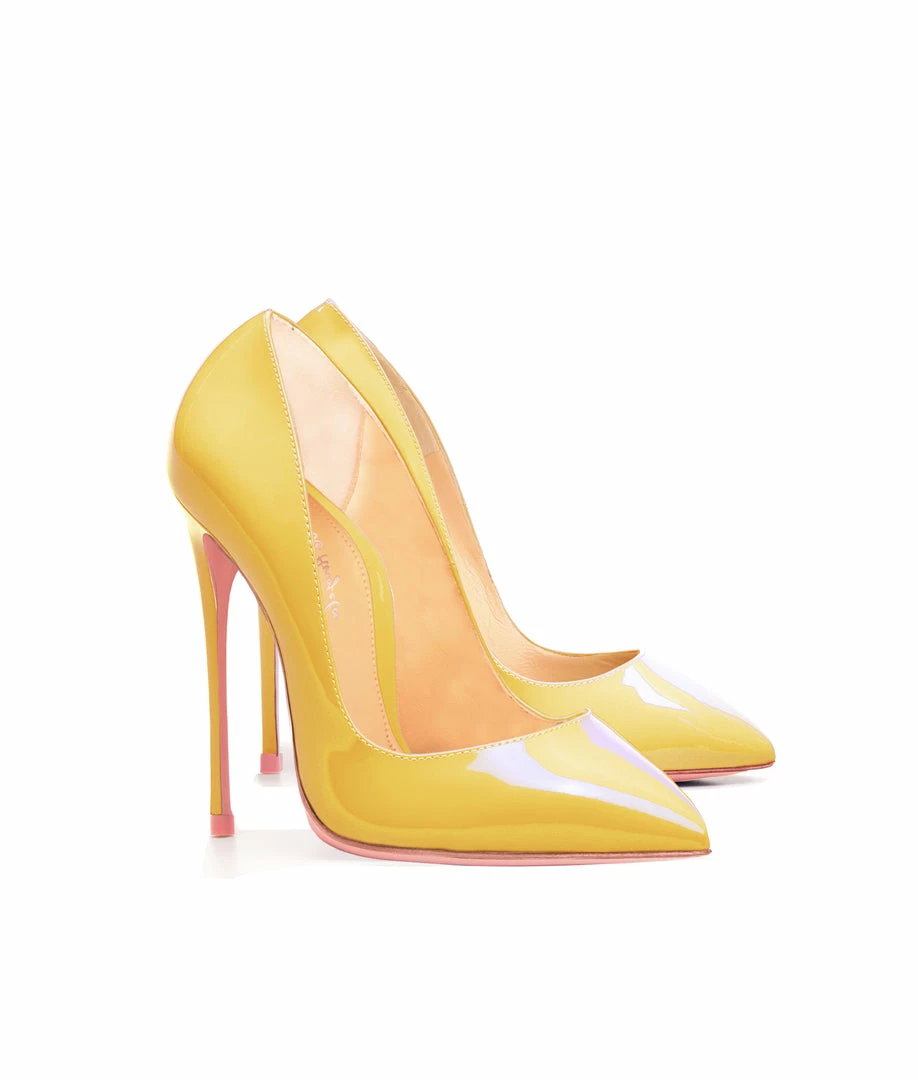 Ada De Angela Shoes Alhena Yellow Patent