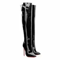 Ada De Angela Boots Bessel Black Patent