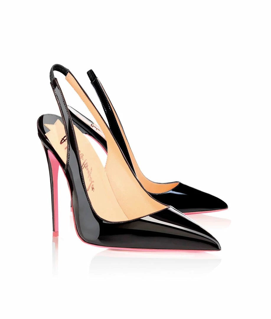 Ada De Angela Caph Black Patent