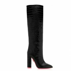 Ada De Angela Boots Elnath Black Crocodile