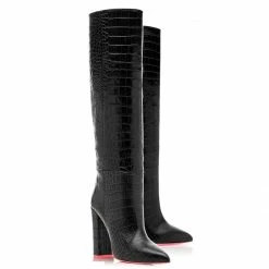 Ada De Angela Boots Elnath Black Crocodile