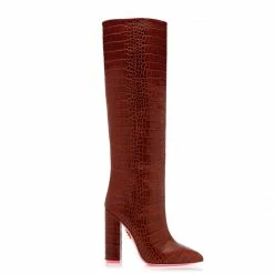 Ada De Angela Boots Elnath Brown Crocodile