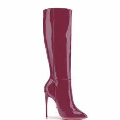 Ada De Angela Boots Hydor Maroon Patent