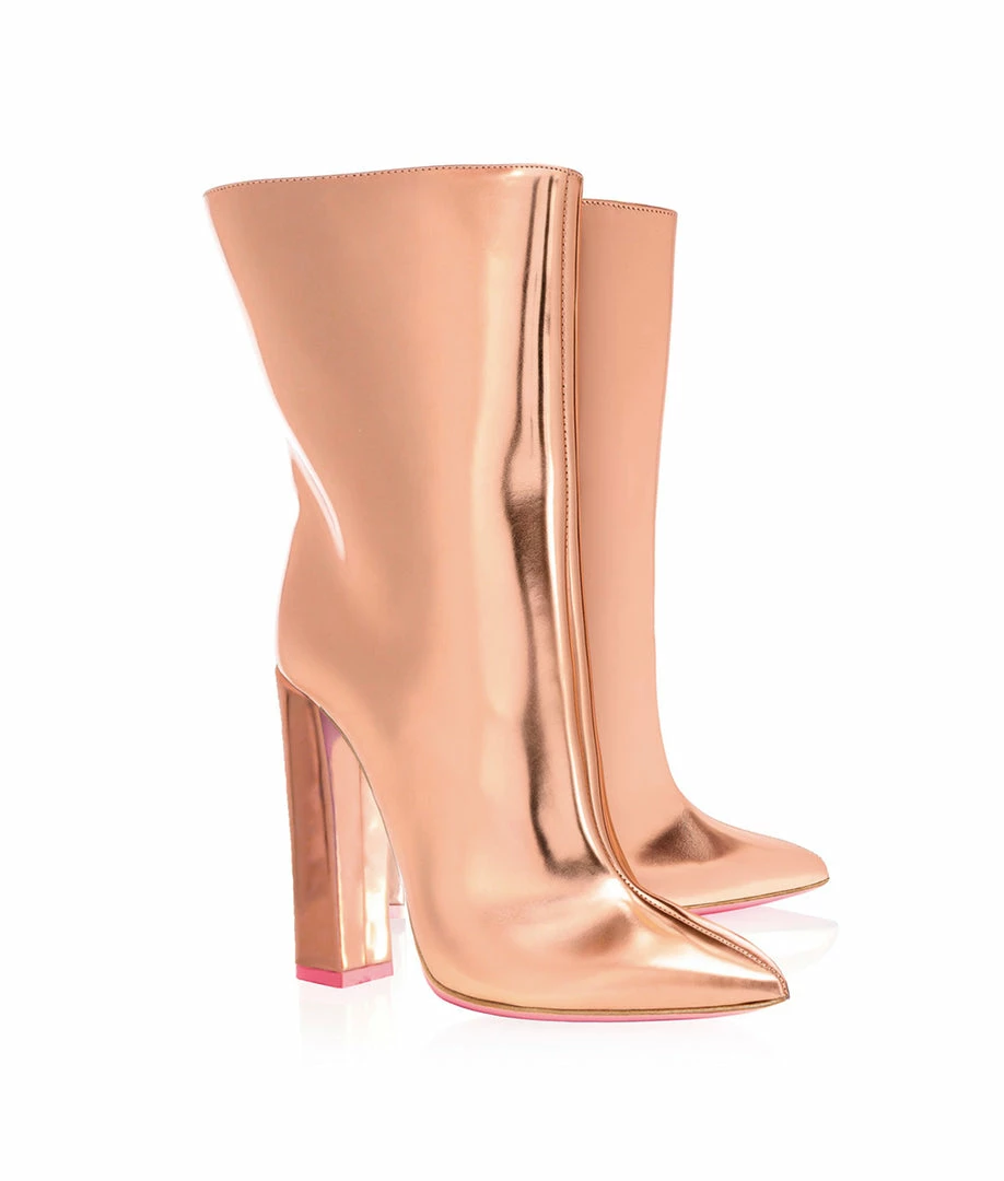 Ada De Angela Boots Meissa Rose Gold Mirror