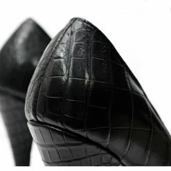 YS Shoes Noa Black Crocodile