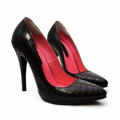 YS Shoes Noa Black Crocodile