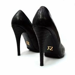 YS Shoes Noa Black Crocodile