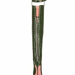 Ada De Angela Boots Salm Green Alligator