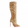 Ada De Angela Boots Vega Cheetah Fur Botta